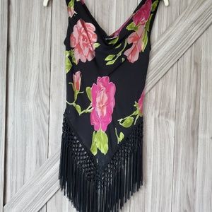 Cache Sleeveless silk dress top